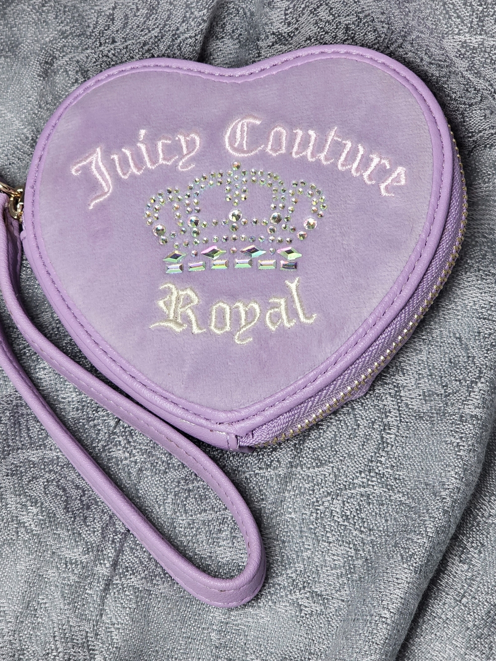 Juicy Couture Royal Heart Wristlet - Lavender